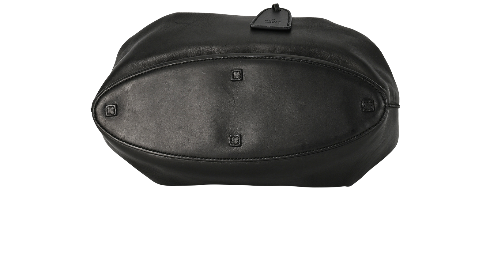 Drawstring Shoulder Bag, &pound;320, Handbags, Black, Leather, Top view